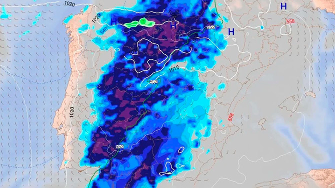 Pronóstico de lluvias a medio plazo para España: lo que podría llegar del Atlántico la próxima semana