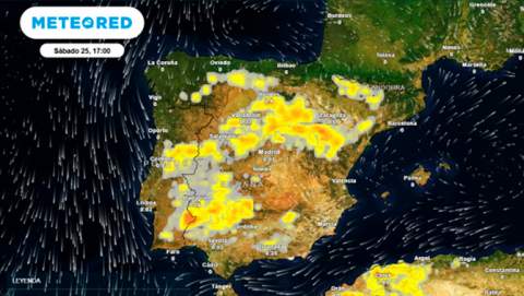 Meteored advierte de tormentas fuertes en la España peninsular por la llegada de una dana