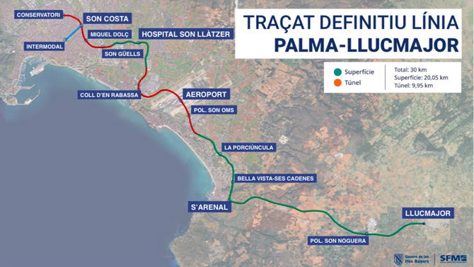 El Govern adjudica la redacció dels projectes del tren Palma-Llucmajor