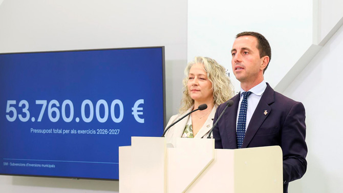 El Consell de Mallorca aprova una inversió històrica de 54 milions en subvencions als ajuntaments per als anys 2026 i 2027