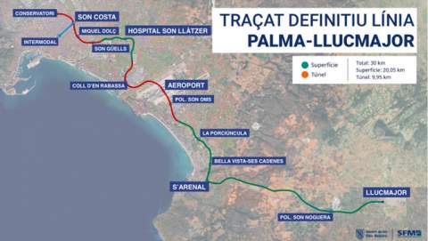 El Govern adjudica la redacció dels projectes del tren Palma-Llucmajor