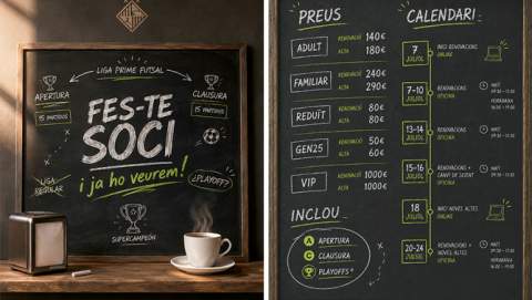 «Fes-te soci i ja ho veurem», campaña de abonados para la temporada 2026/27
