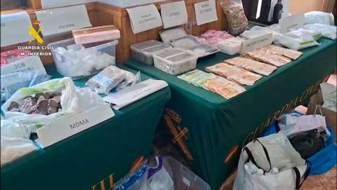 Desarticulada una organización criminal que pretendía mandar por correo más de 172 kilos de droga